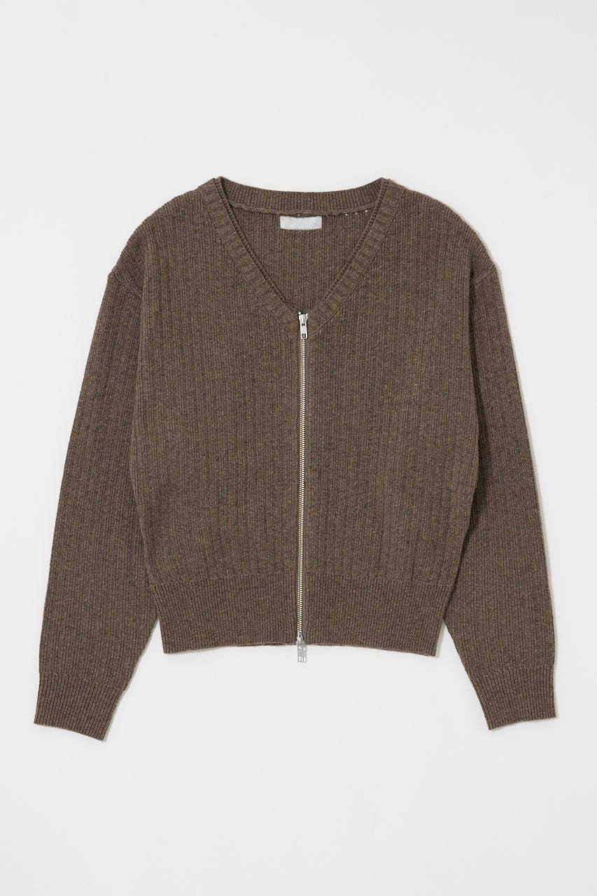 MOUSSY マウジー　ZIP UP KNIT カーディガン MOUSSY | ZIP UP KNIT カーディガン (カーディガン ) |SHEL'TTER