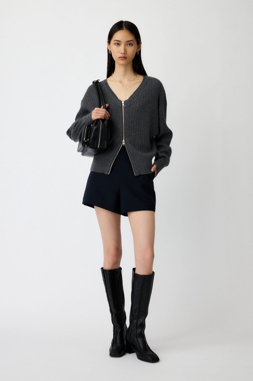 MOUSSY マウジー　ZIP UP KNIT カーディガン MOUSSY | ZIP UP KNIT カーディガン (カーディガン ) |SHEL'TTER