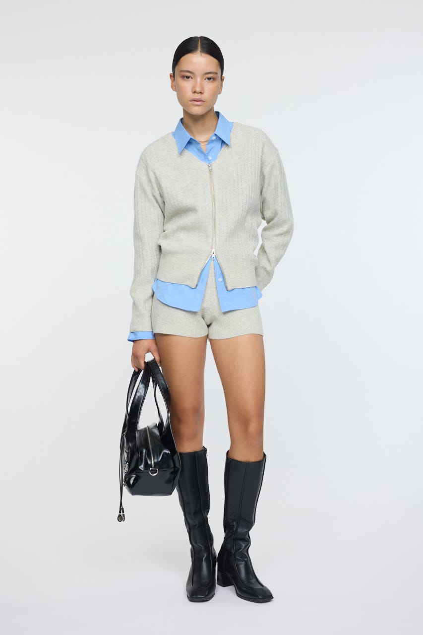 MOUSSY マウジー　ZIP UP KNIT カーディガン MOUSSY | ZIP UP KNIT カーディガン (カーディガン ) |SHEL'TTER