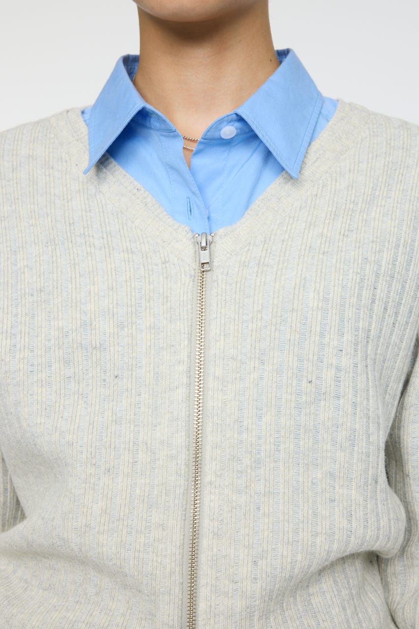 MOUSSY マウジー　ZIP UP KNIT カーディガン MOUSSY | ZIP UP KNIT カーディガン (カーディガン ) |SHEL'TTER