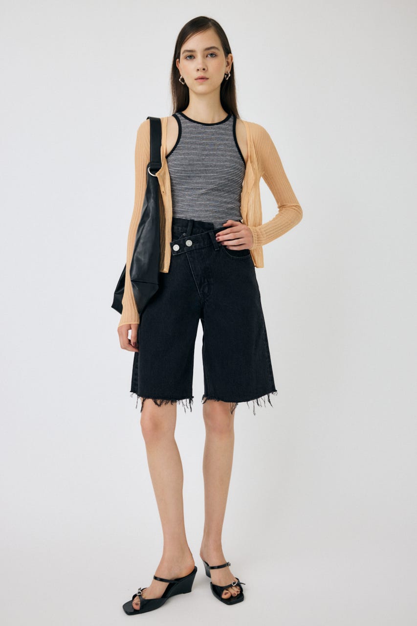 Sheer RIB 2wayカーディガン Sheer RIB 2wayカーディガン