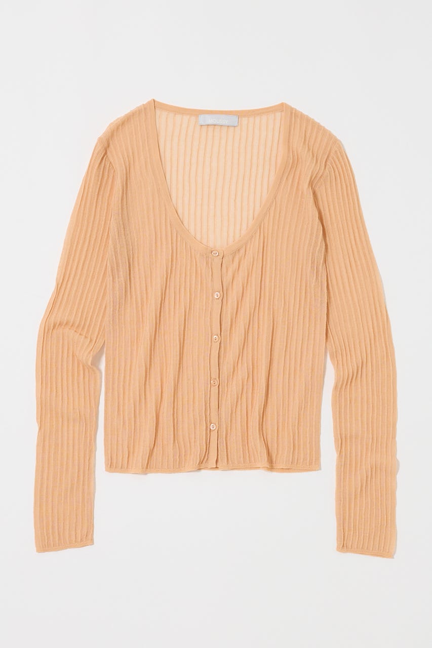 MOUSSY | SHEER RIB カーディガン (カーディガン ) |SHEL'TTER