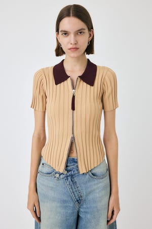 MOUSSY ZIP UP CAP SLEEVE シャツ MOUSSY（マウジー）の「ZIP UP CAP SLEEVE シャツ（シャツ