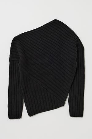 ASYMMETRY RIB ニット