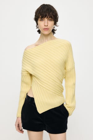 ASYMMETRY RIB ニット
