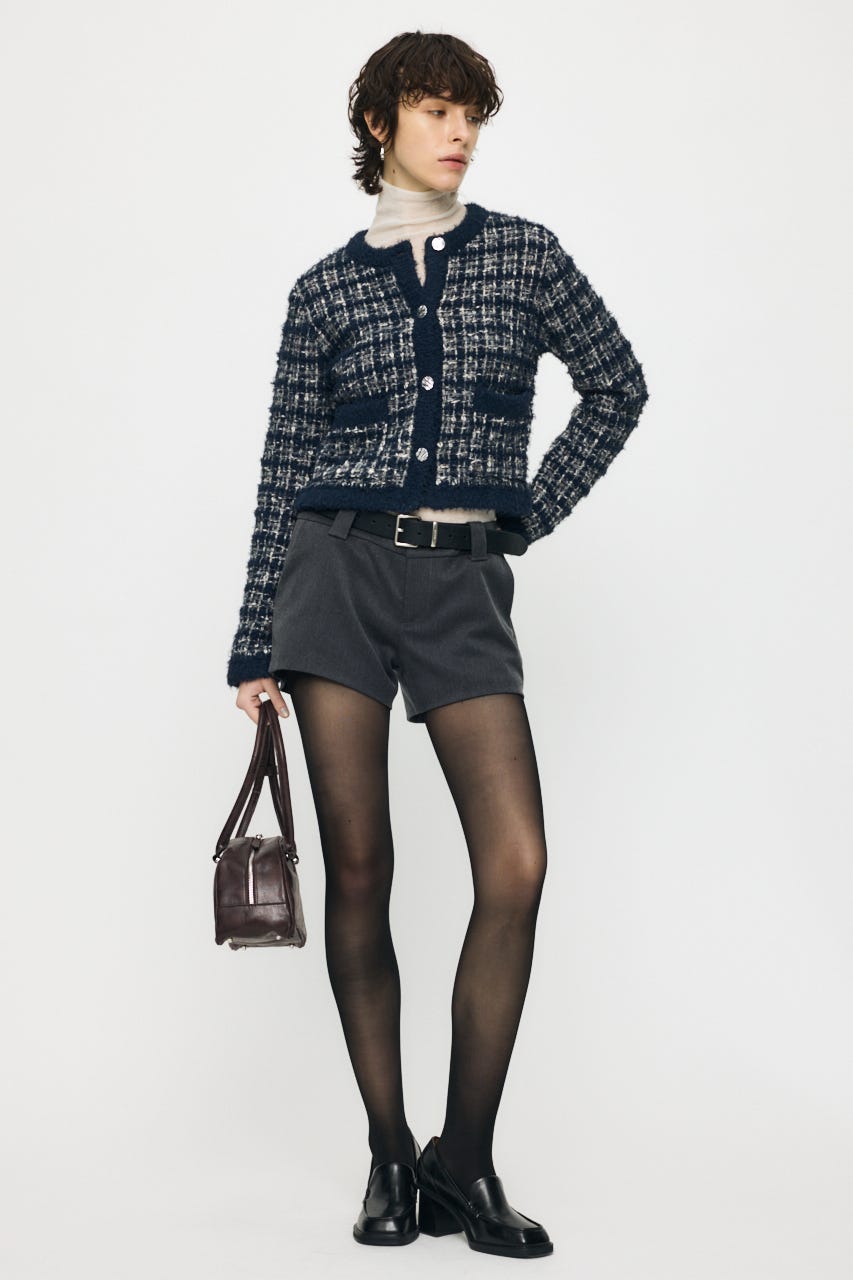 COMPACT KNIT TWEED ジャケット NVY FREE