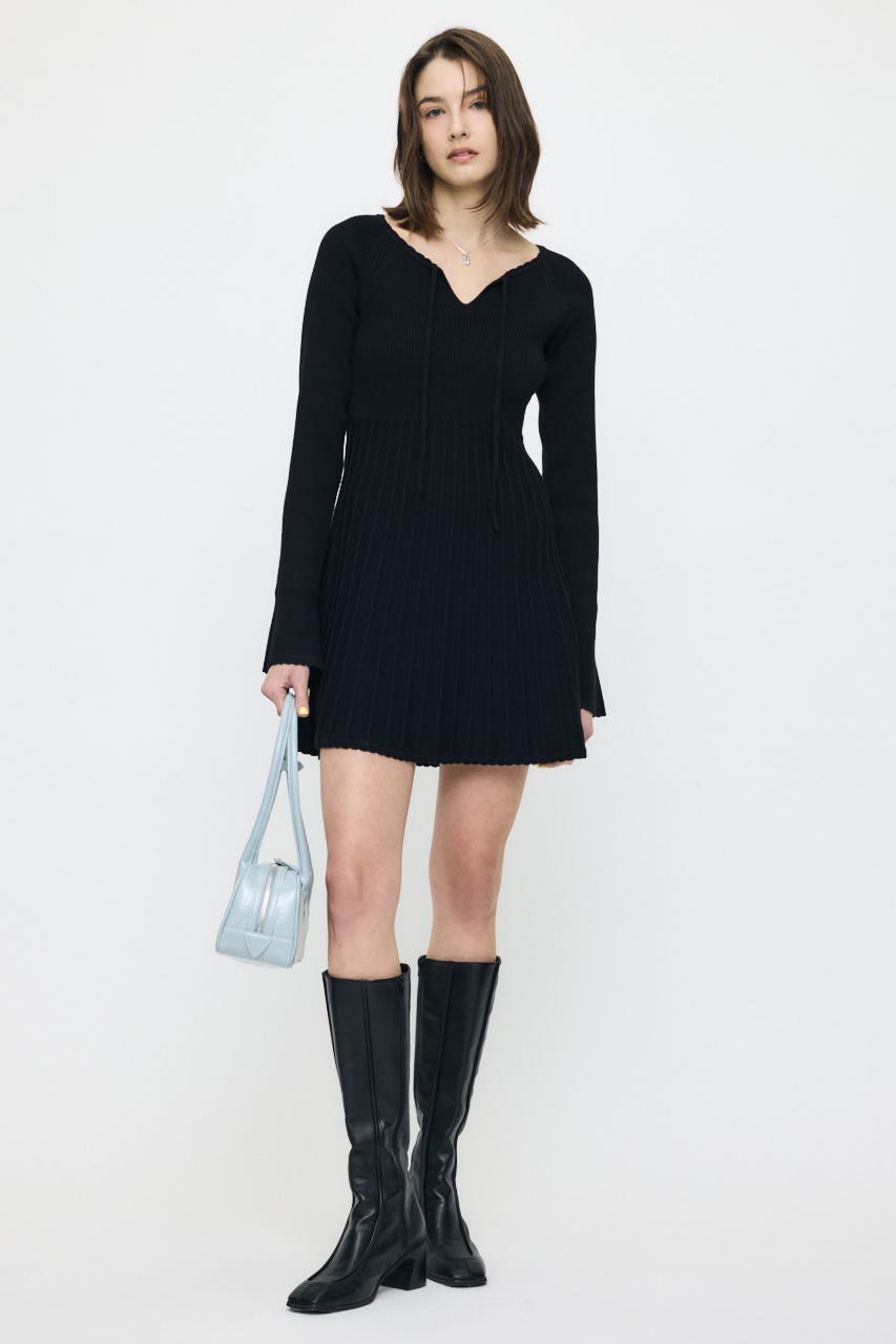 PICO RIBBON MINI ドレス BLK 1