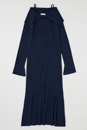 BIG COLLAR KNIT ドレス