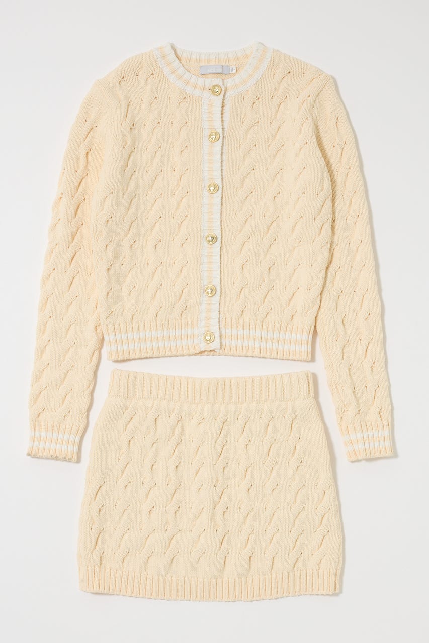 LINE CABLE 2PIECES セットアップ ECRU 1