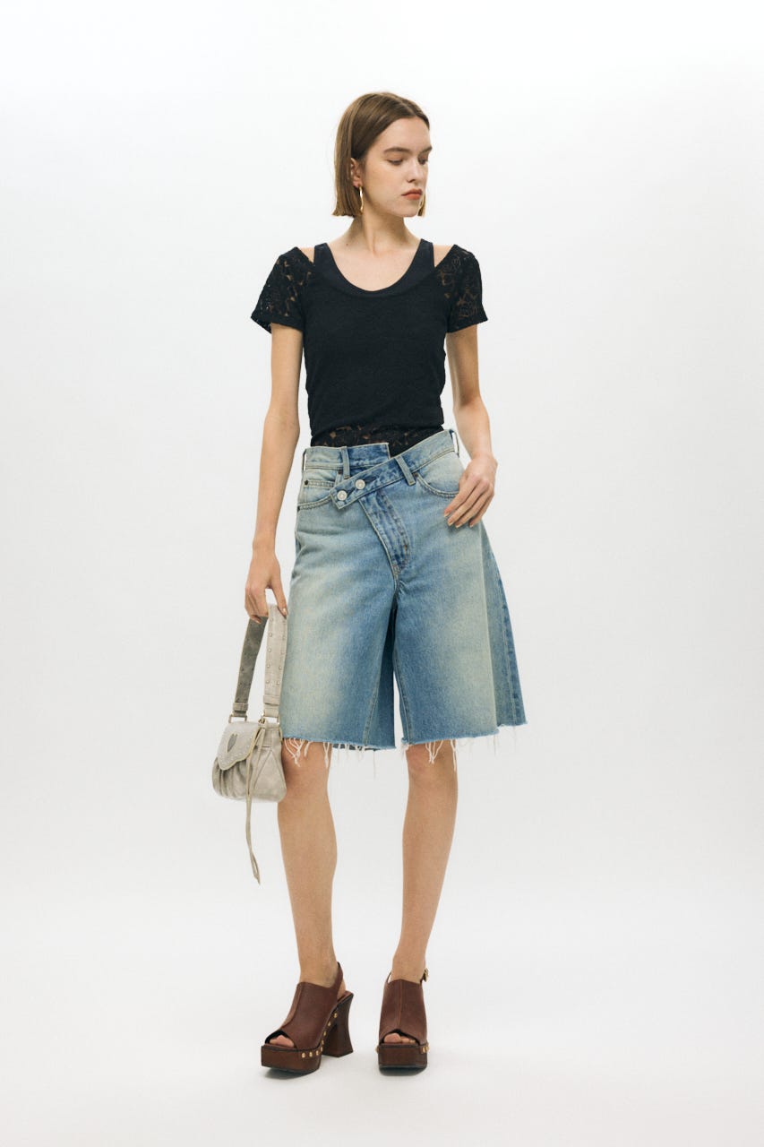 MOUSSY | LAYERED LACE トップス (Tシャツ・カットソー(半袖