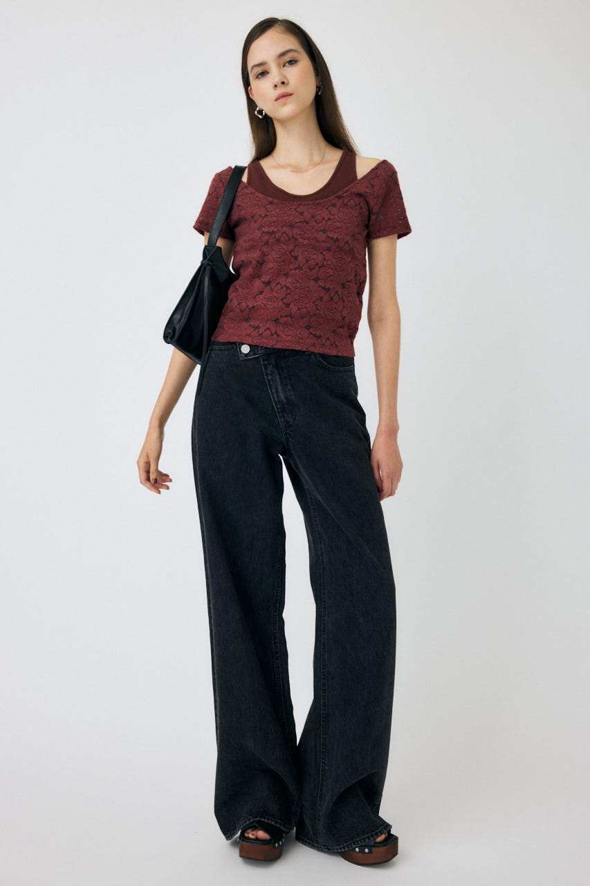 Tシャツ・カットソー Layered Bandeau Top MOUSSY | LAYERED LACE トップス (Tシャツ・カットソー(半袖