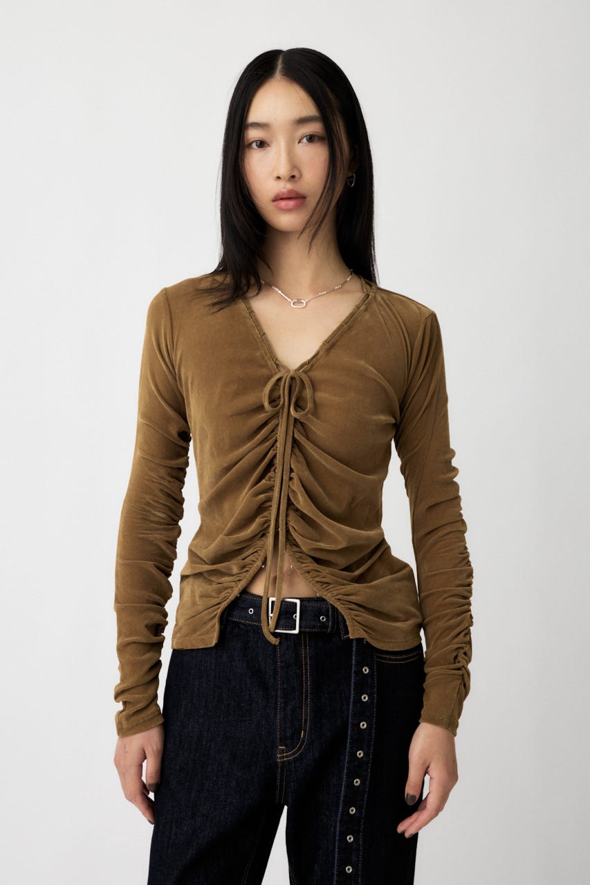 MOUSSY マウジー　SHEER VELOUR カーディガン MOUSSY | SHEER VELOUR カーディガン (Tシャツ・カットソー(長袖