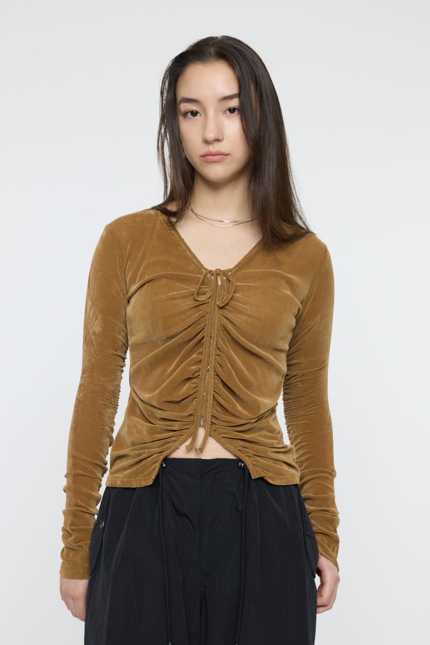 moussy SHEER VELOUR カーディガン MOUSSY | SHEER VELOUR カーディガン (Tシャツ・カットソー(長袖
