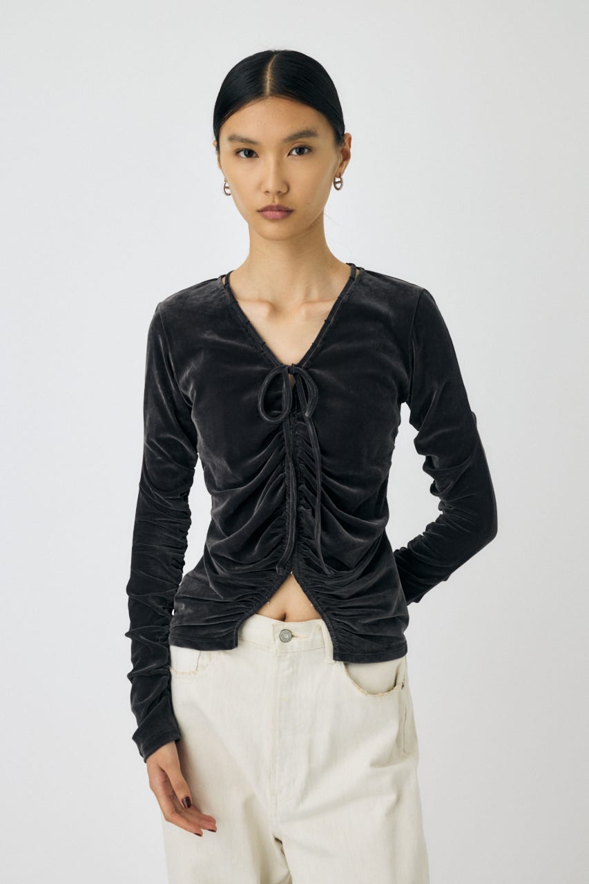 MOUSSY マウジー　SHEER VELOUR カーディガン MOUSSY | SHEER VELOUR カーディガン (Tシャツ・カットソー(長袖