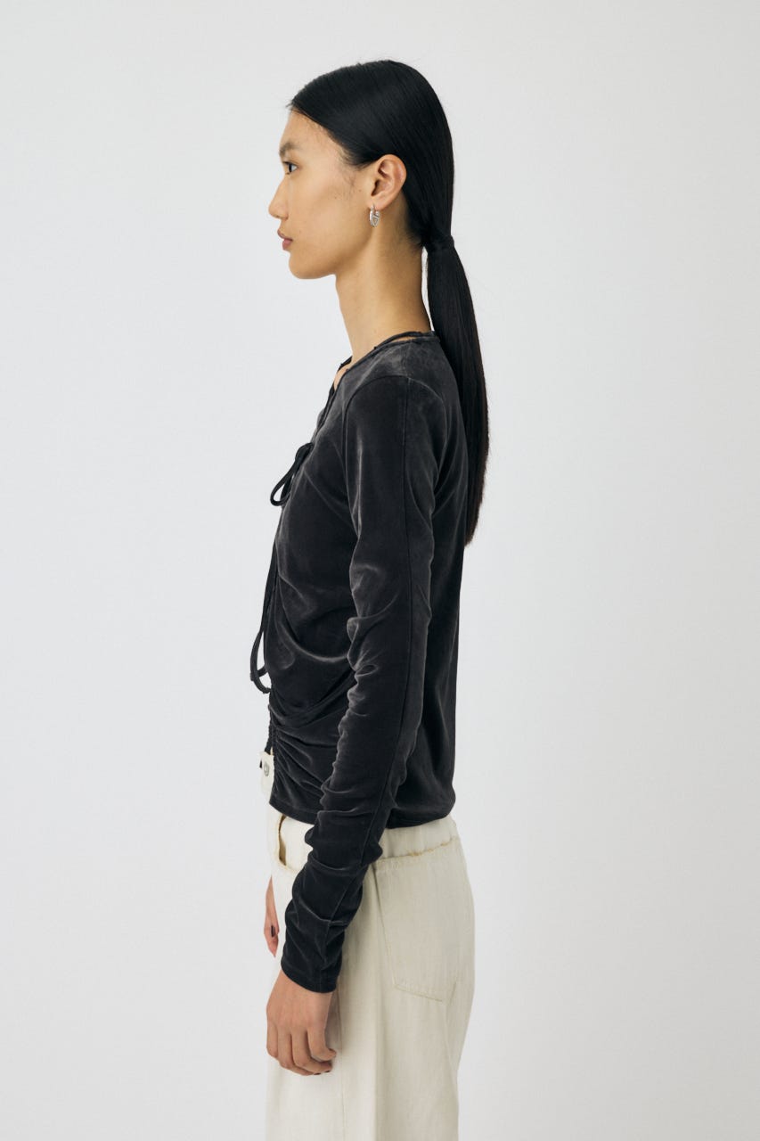 MOUSSY | SHEER VELOUR カーディガン (Tシャツ・カットソー(長袖