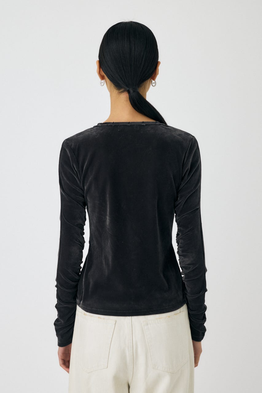 MOUSSY SHEER VELOUR カーディガン マウジー MOUSSY | SHEER VELOUR カーディガン (Tシャツ・カットソー(長袖