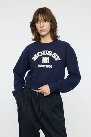 MOUSSY F/LEATHER PATCH プルオーバー