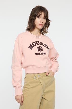 MOUSSY F/LEATHER PATCH プルオーバー