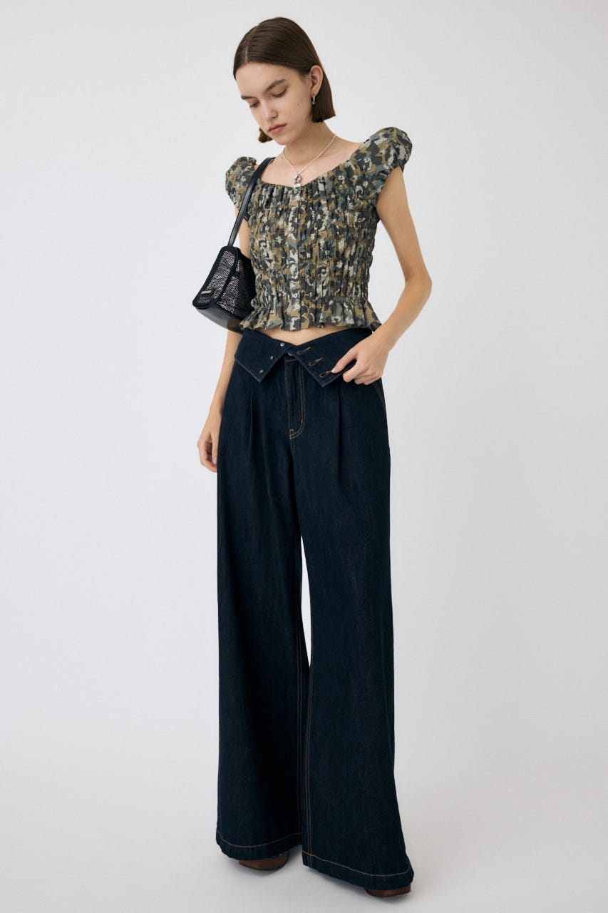 MOUSSY オープンネックギャザーブラウス MOUSSY | OPEN NECK GATHER ブラウス (シャツ・ブラウス ) |SHEL