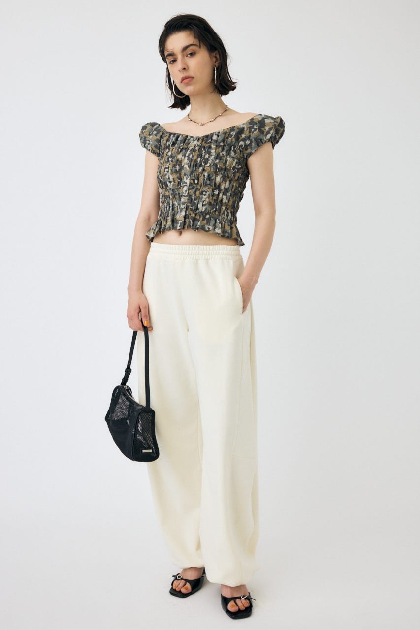 MOUSSY オープンネックギャザーブラウス MOUSSY | OPEN NECK GATHER ブラウス (シャツ・ブラウス ) |SHEL