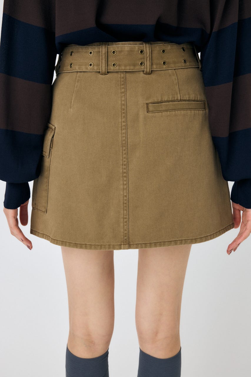 BELT MINI スカート BEG 2