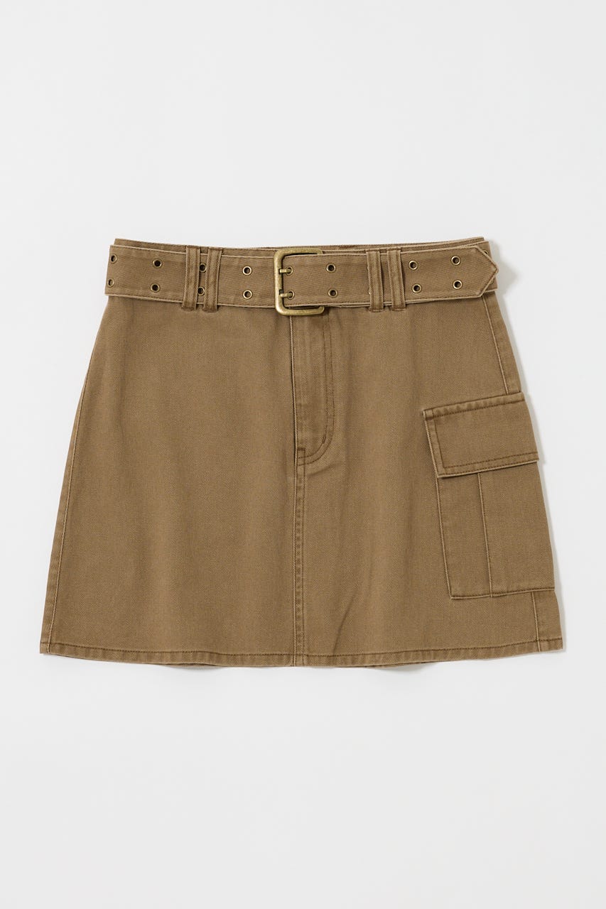 BELT MINI スカート BEG 2