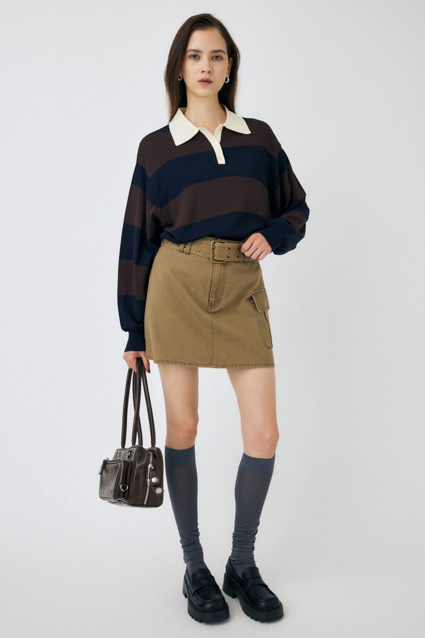 BELT MINI スカート BEG 2