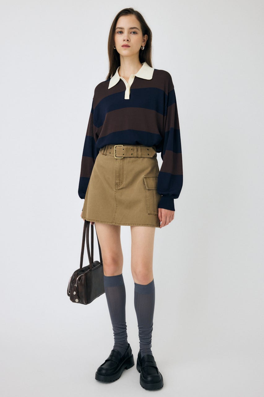 BELT MINI スカート BEG 2