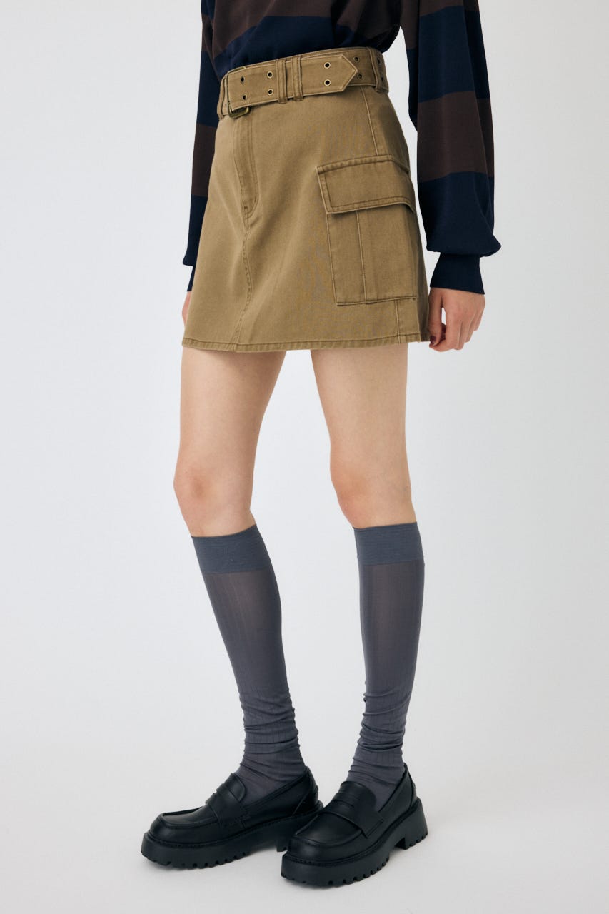 BELT MINI スカート BEG 2