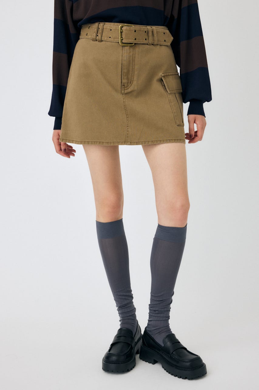 BELT MINI スカート BEG 2