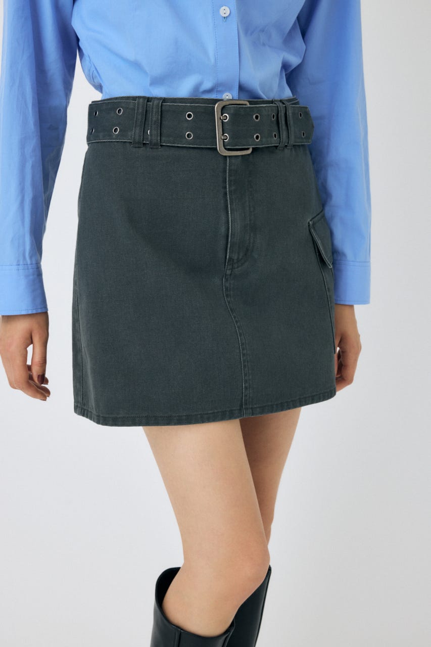 BELT MINI スカート D/GRY 2