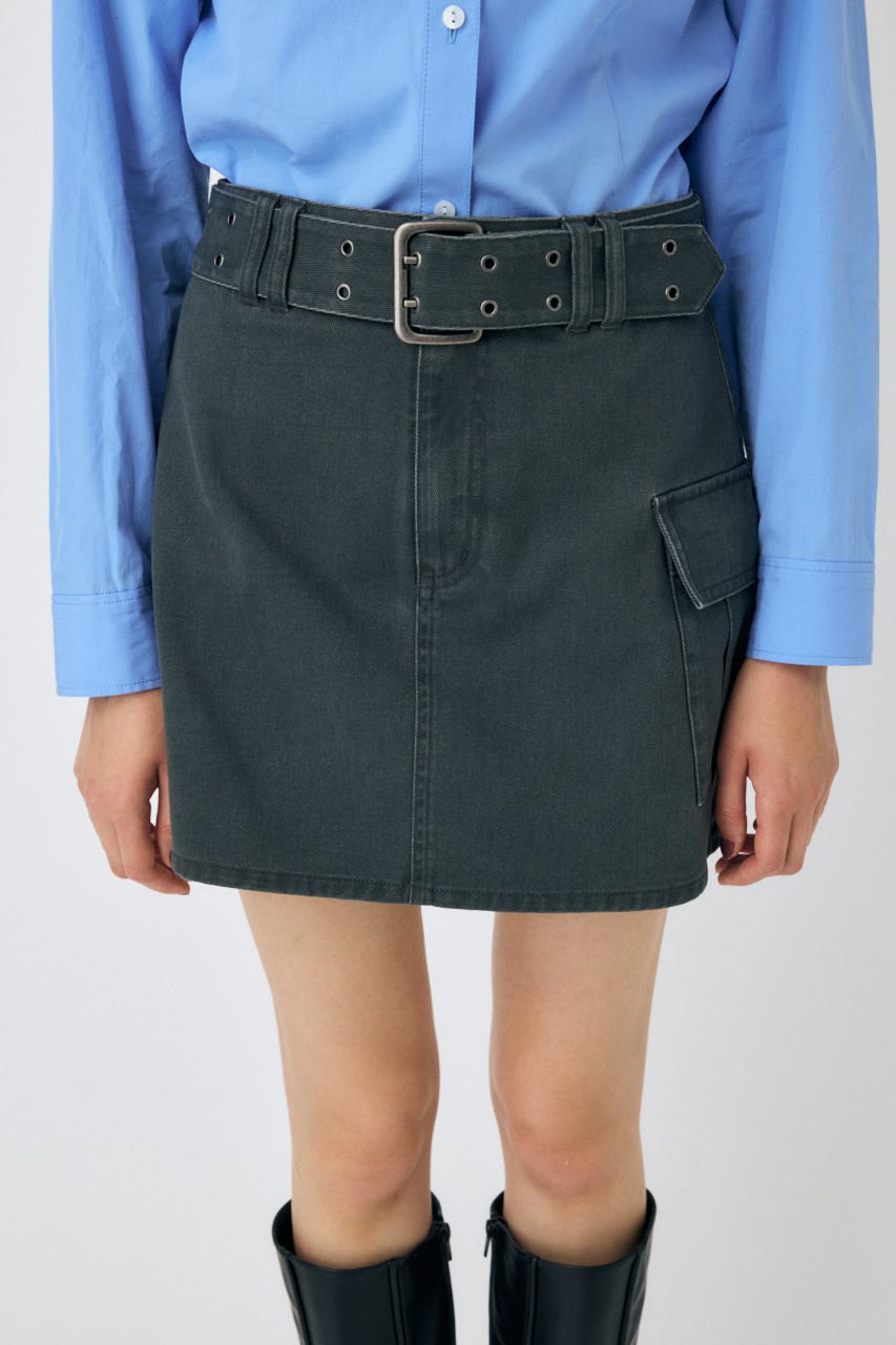 BELT MINI スカート D/GRY 2