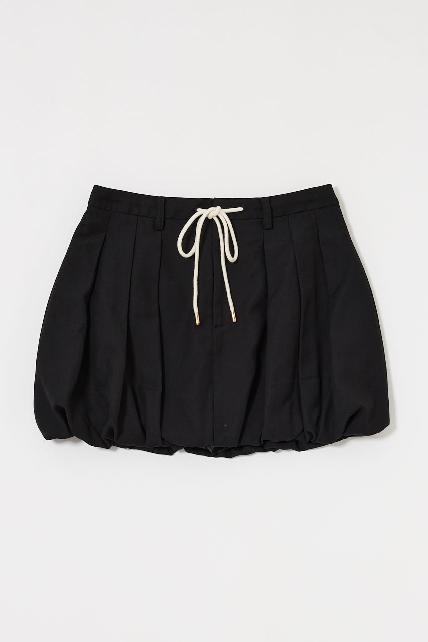 TUCKED BALLOON MINI スカート BLK 2