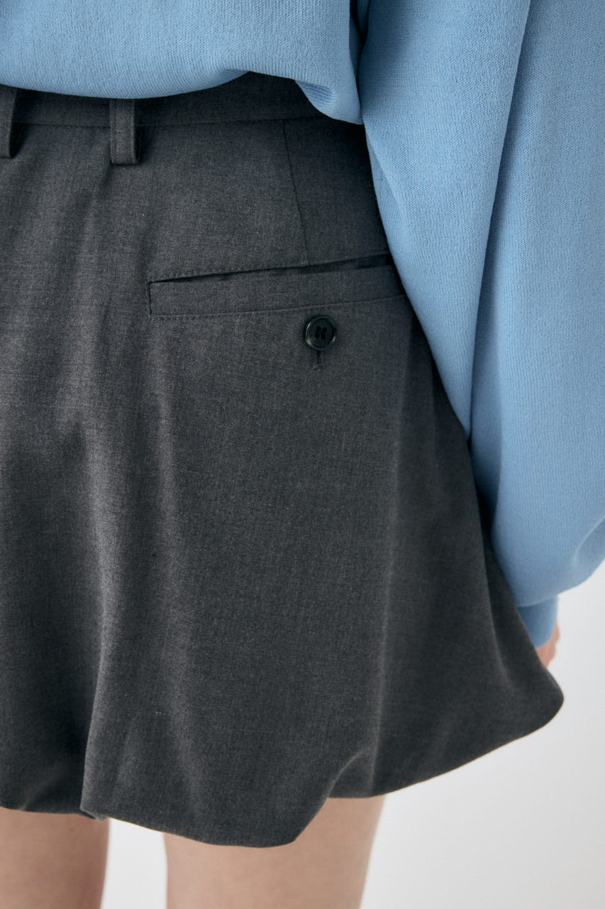 TUCKED BALLOON MINI スカート C.GRY 2