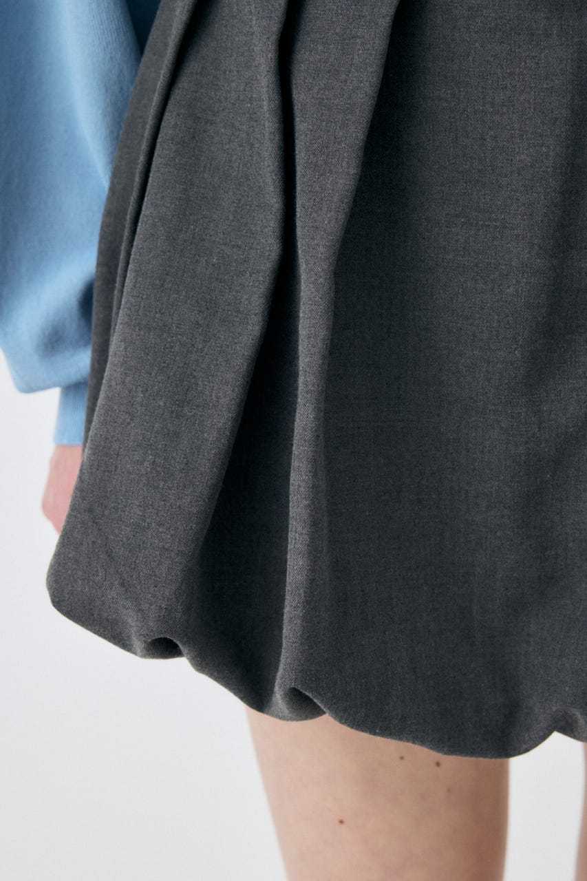 TUCKED BALLOON MINI スカート C.GRY 2