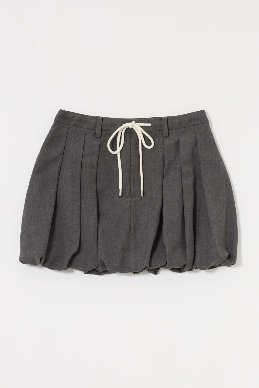 TUCKED BALLOON MINI スカート C.GRY 2