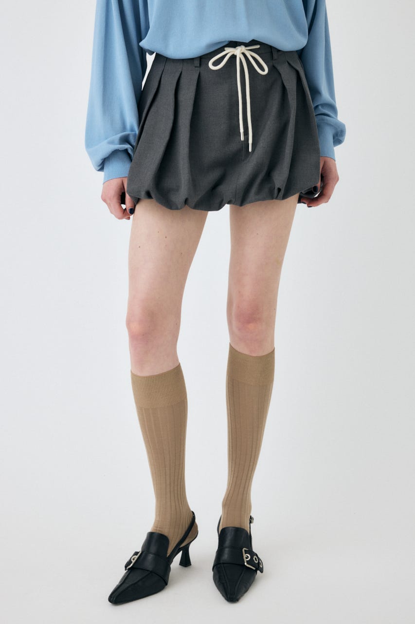 TUCKED BALLOON MINI スカート C.GRY 2