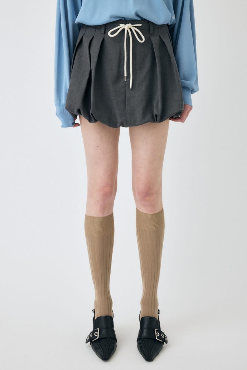 TUCKED BALLOON MINI スカート C.GRY 2