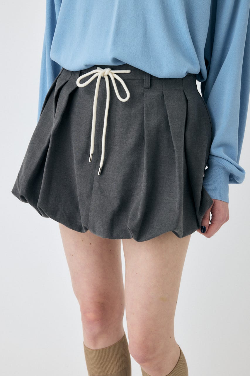 TUCKED BALLOON MINI スカート C.GRY 2