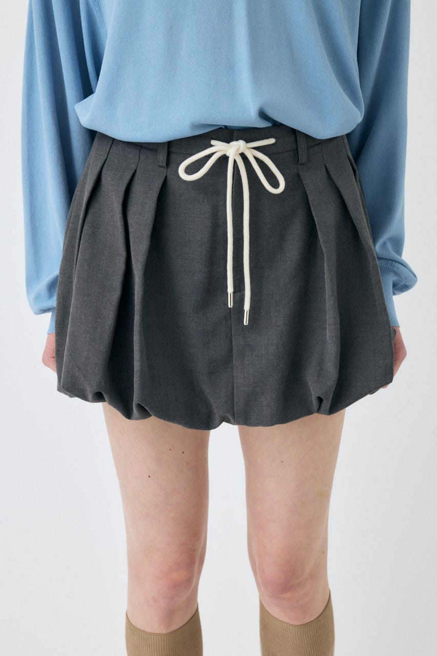 TUCKED BALLOON MINI スカート C.GRY 2