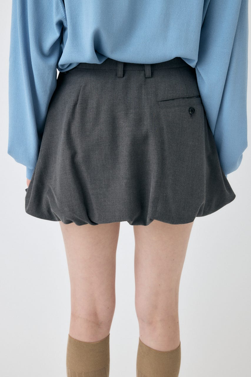 TUCKED BALLOON MINI スカート C.GRY 2