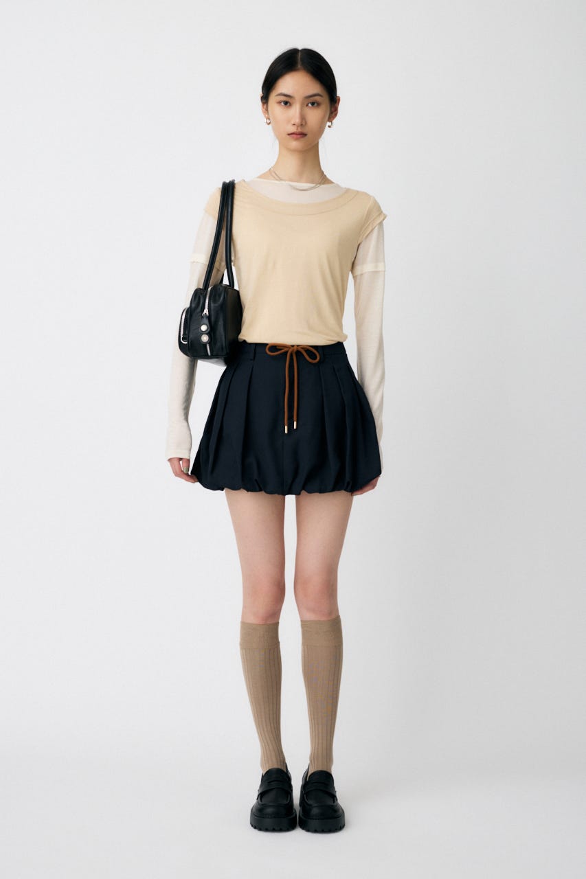 TUCKED BALLOON MINI スカート NVY 1