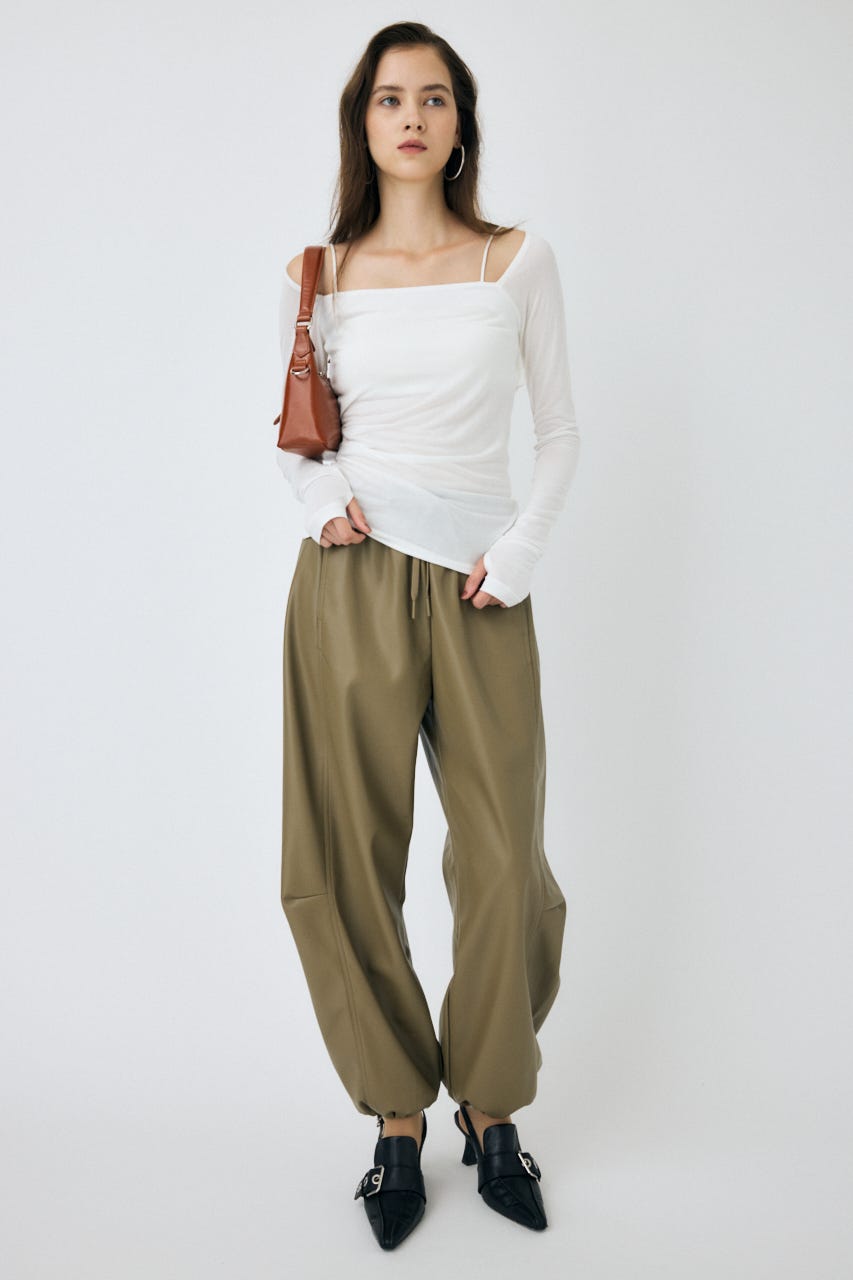 小物 KOUSSY MOUSSY | 【先行予約特典対象商品】F/LEATHER JOGGER パンツ