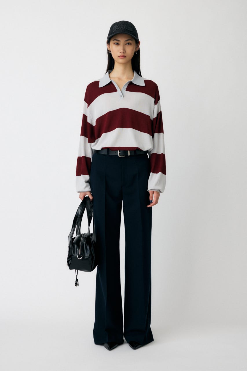 MOUSSY | 【otonaMUSE掲載】【ViVi掲載】BORDER KNIT ポロ