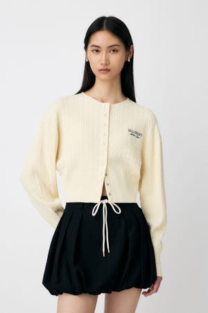 【ViVi掲載】LOGO CABLE カーディガン