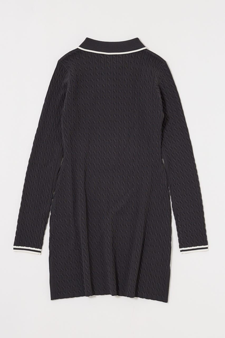 MOUSSY | LOGO CABLE KNIT ミニドレス (ワンピース(ミニ