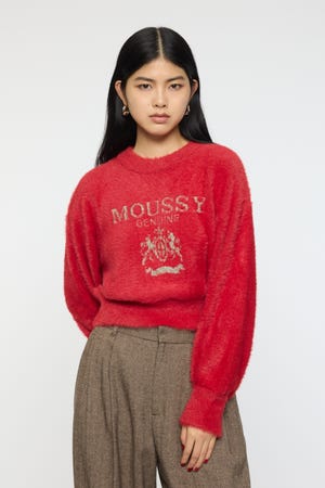 FLUFFY MOUSSY KNIT トップス