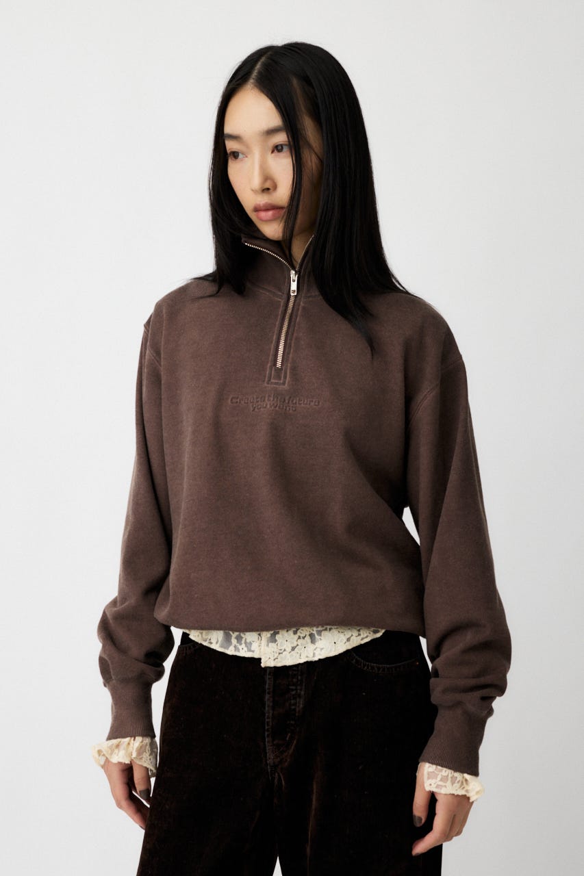 MOUSSY | FADE HALF ZIP トップス (スウェット・パーカー