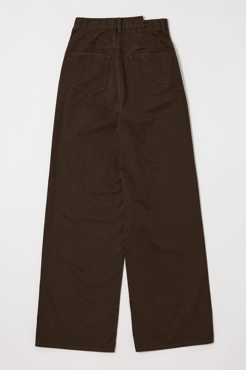 moussyクロスウエストワイドストレートデニム サイズ0 CROSS WAIST WIDE STRAIGHT/クロスウエストワイドストレート