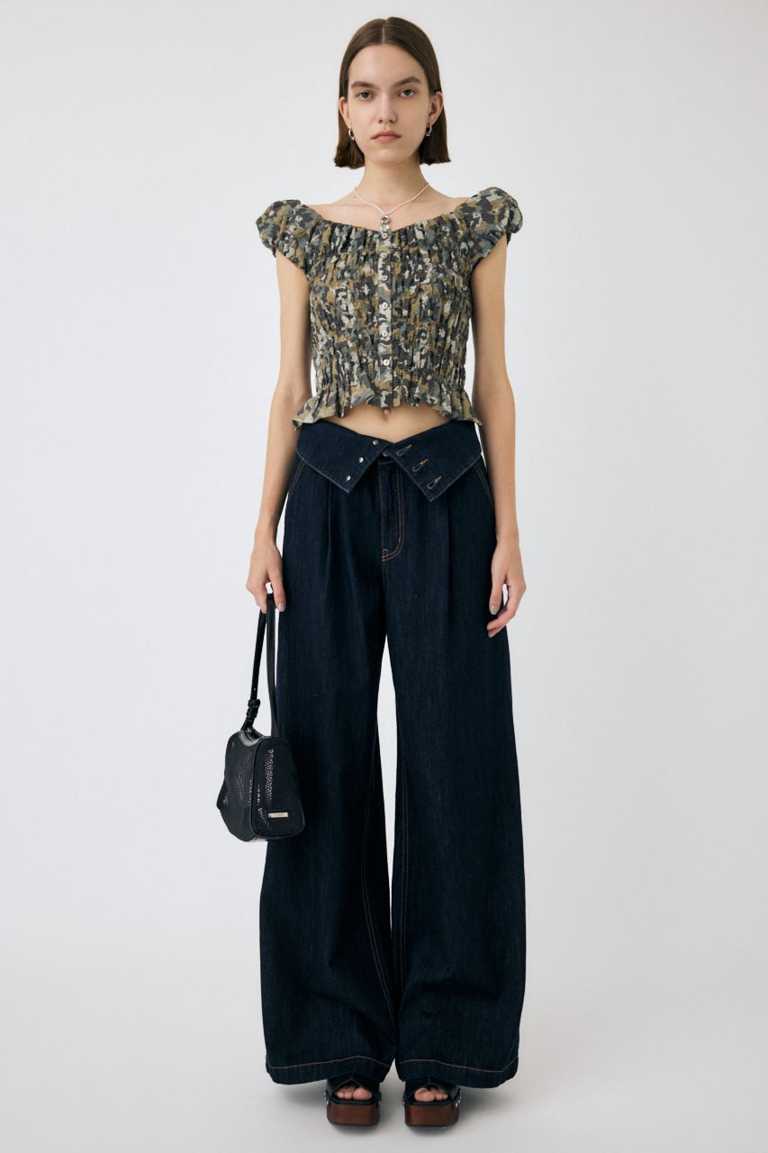 MOUSSY | CORSET DESIGN バギー デニム (ワイド ) |SHEL'TTER